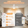 Laybasic Deckenventilator mit Beleuchtung und Fernbedienung, Klein LED Dimmbare Deckenleuchte