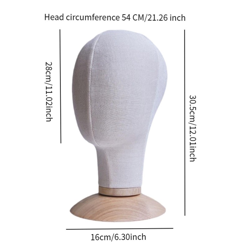 Milageto Manikin Head Model, Hat Display Stand, with Base, Multipurpose