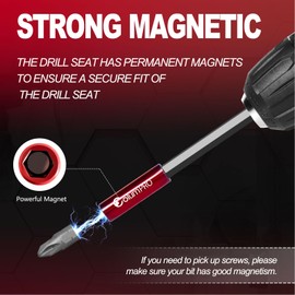 ColumPRO 2 Pieces 300 mm Strong Magnetic Bit Holder for Impact Wrenches, 1/4 Inch Hex Shank S2 Steel Magnetic Screwdriver Extension, Straight without Bending the Drill Extension