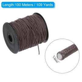 uxcell 1.5mm Elastic String Cord Elastic Thread Beading String Cord for Jewelry Making Necklace Bracelet Beading, 109 Yards Brown