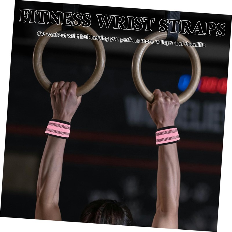 WHAMVOX 2pcs Gym Wrist Straps for Deadlifts Weightlifting Training Wrist