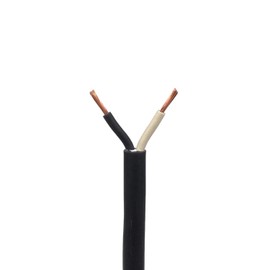 18 AWG SJOOW Portable Cord, 2 Conductor 300V Power Cable, EPDM Wires with CPE Outer Jacket - 10' Length