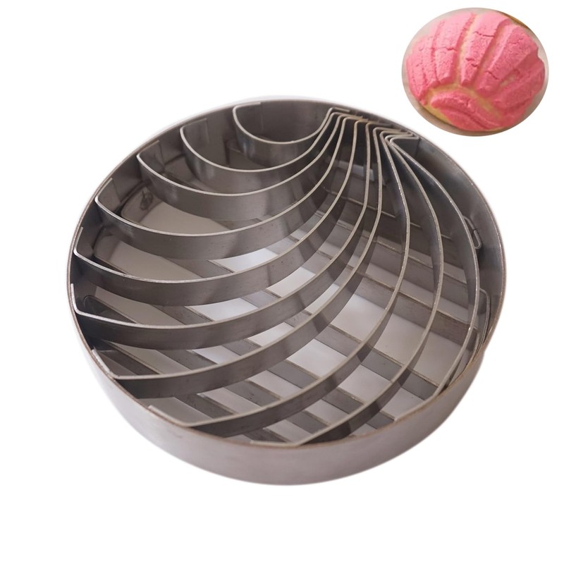 Heluok Concha Cutter Mexican Bread Stamp, 4 Inch Small Mexican