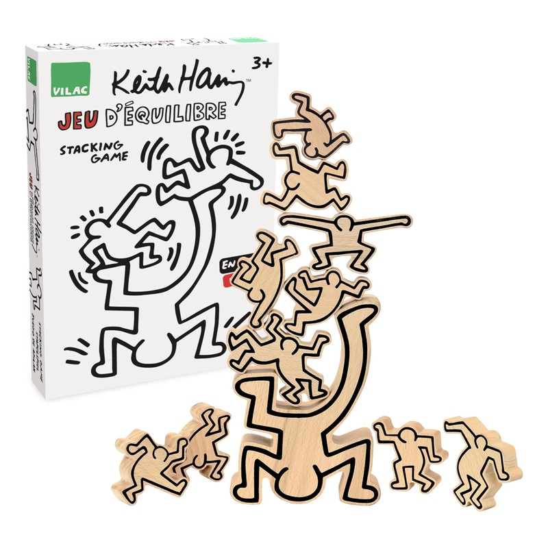 Vilac VIL9217 Jeu d'équilibre Keith Haring Skill Games, Multi-Coloured