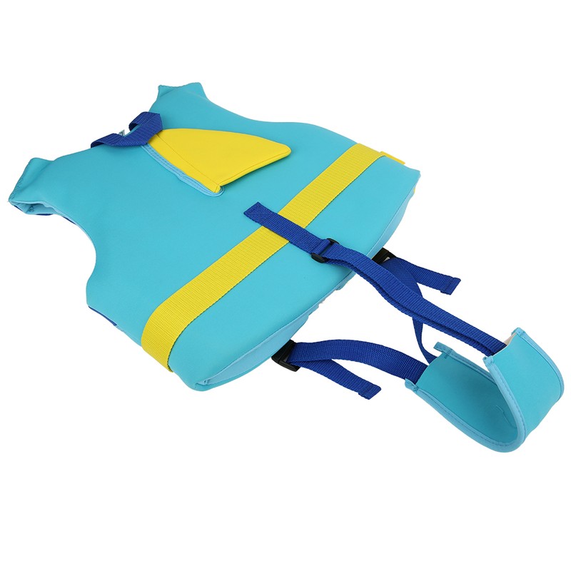 Neoprene Blue Yellow Summer Children Life Jacket Fin Buoyancy Floating