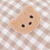Cotton Baby Side Sleep Pillow Cute Plaid Bear Embroidery Pattern