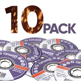 Cutting Discs 125 Metal – 10x Cutting Discs 125 x 1.0 mm/Flex Discs 125 Metal Thin 1 mm/Bore 22.23 mm/for Cutting or Angle Grinders, Pack of 10