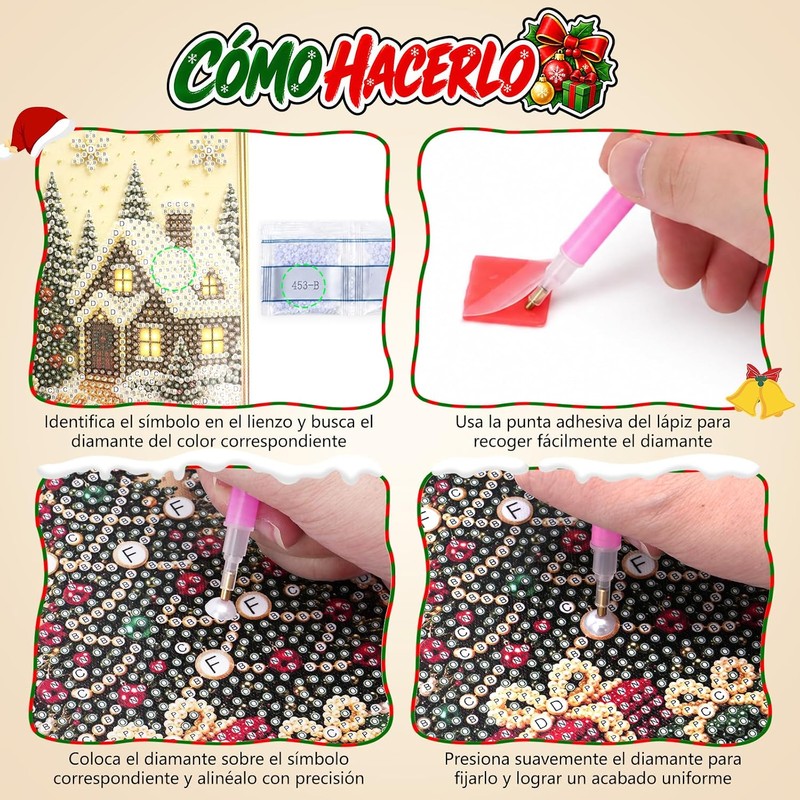 Kit de Pintura de Diamantes de Navidad 20x20 cm, Diamond