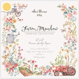 CRAFT CONSORTIUM LTD PAPRPAD12 Meado Farm Meadow by Clare Therese Gray