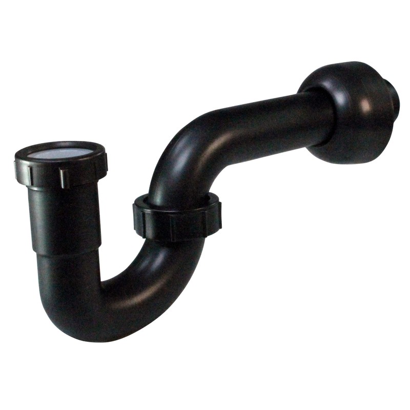 Westbrass D401-PF-12 Decorative Styrene P-Trap, Oil Rubbed Bronze