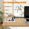 TANXIS Tischplatte Versenkbare Steckdose mit 1 USB und 1 Type-C,