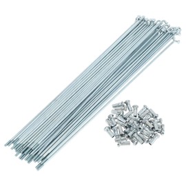 RATCHROLL 1 Set Universal Bicycle Spokes 12G 251mm Length Bike Wheel Spokes Nipple Silver Tone Carbon Steel Galvanized