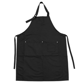 LEORX Hair Stylist Apron Waterproof Salon Apron with Pockets Adjustable Apron for Makeup, Nail Art, Hairdressing, Pet Care (Black)