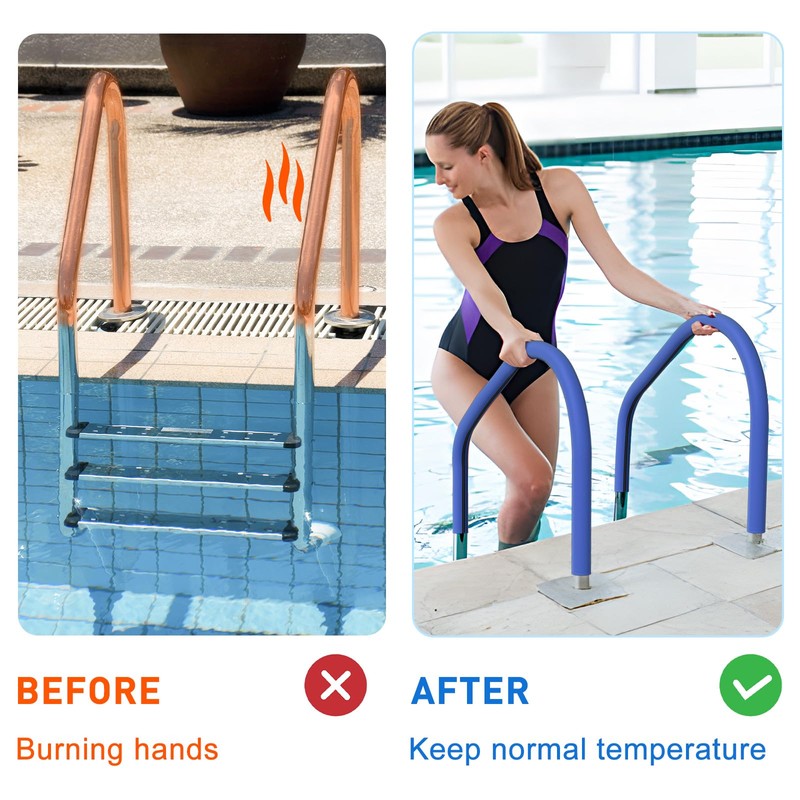HOXHA 6 Feet Swimming Pool Handrail Cover Anti-Slip Railing Handle