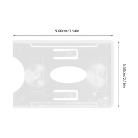 ABOOFAN 4 Piezas Juego de Tarjetas con Ventosa Parabrisas Interior Auto tarjeteros para Coche Titular del Pase de estacionamiento Porta credencial Transparente el plastico