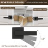 ZLLkeji Keyless Door Lock Door Handle Set Black Handle Set