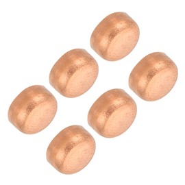PATIKIL 1/4 Inch ID Copper Pipe End Cap, 6 Pack Copper Fitting Cap Sweat Plug Solder Connection for Plumbing HVAC Air Conditioner