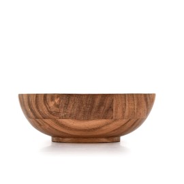 Kimona Acacia Wood Decorative Bowl Centerpiece for Home Decor, Natural Fruit Bowl for Coffee Table (8 x 8 x 3 Inch)