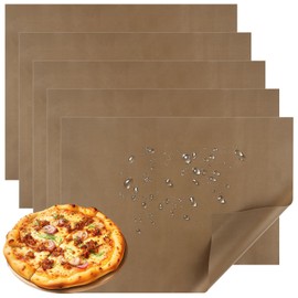 Permanent Baking Film, Set of 5 Baking Paper, Reusable, 30 x 40 cm, Permanent Baking Foil for Oven, Baking Film, Heat Resistant, Non-Stick Coating, Can be Cut to Size for Baking, Ironing