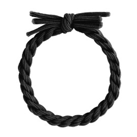 Nordstern Hair Bobbles Set of 6 - Braided Hair Bands with Secure Hold and Stylish Look - Versatile Hair Accessories for Women and Girls in Black