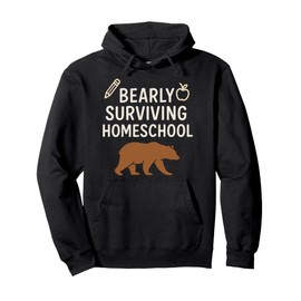 Homeschool Mom Mama Bear Homeschooling Gift Teacher Mom Pullover Hoodie