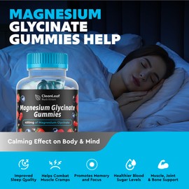 Magnesium Glycinate Gummies - 400mg High Absorption Formula for Sleep, Stress Relief & Muscle Health - Mixed Berry Flavor, Non-GMO, 30-Day Supply for Adults