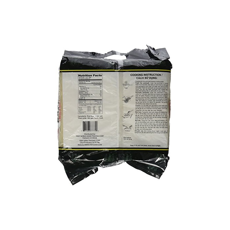 Three Ladies Brand Vietnamese Rice Vermicelli, 2lbs (Pack of 2)