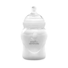 Evenflo Advanced Biberón Anticólicos Avanzado, Cuello Ancho, Silicón Grado Alimenticio, Transparente, 150ml, Flujo Lento, Sistema de Doble Válvula, pa