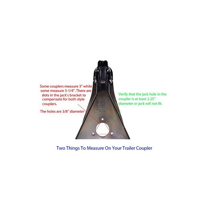 RAM A-Frame Trailer Jack with Wheel and Mounting Hardware