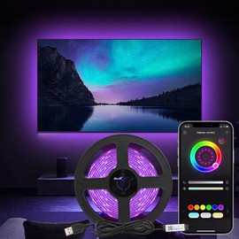 3M Super Bright Tira LED [App Bluetooth Smart Control], 30 LEDs/m, Diyife 5050 Tira de Luces LED Luces LED para Cuarto, Sincronización de Música/Voz Cambio de Color DIY para TV, Sofá, PC