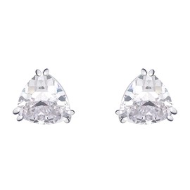 Traditional Classic Large Declaration 5 Ct Square Princess Cut AAA CZ Solitaire Earrings for Women Silver Gold-Plated Not Pierced Simulated Gemstone Jewel Colours 12 mm, Brass, Cubic Zirconia