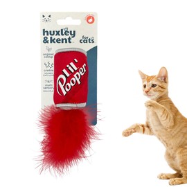 Huxley & Kent Plush Cat Toy - Interactive Catnip Toy for Cats & Kittens - Soft with Crinkle & Catnip - Fun Indoor Play - Lil' Pooper