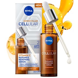 NIVEA Cellular Expert Filler Vitamin C Radiance Renewing Serum 30ml | Smoothens Fine Lines | Lightweight Formula | Anti-Ageing Serum | Suitable for All Skin Types