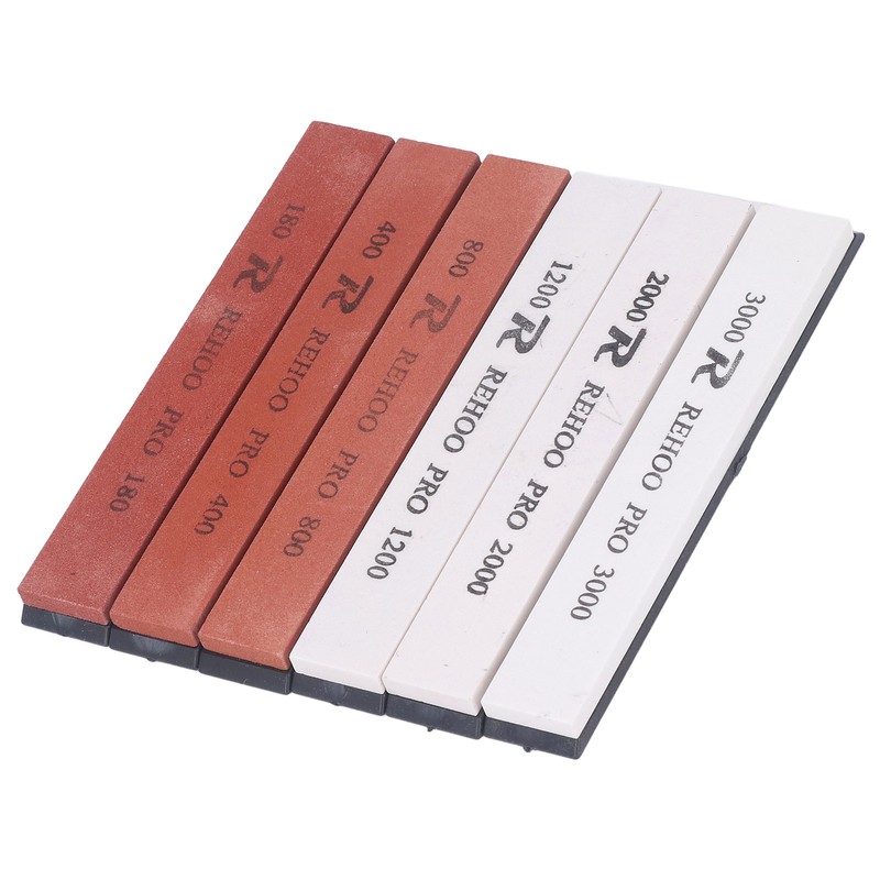 6pcs Whetstone White Corundum Multifunctional 80 400 800 1200 2000