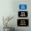 Classic Framed Paws, Wipe Your Paws Sign (Black) - Small