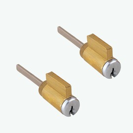 SUMBIN Brass Cylinder with SC Keyway for Commercial Door Lock Cylinder fit Deadbolt Lock 2 PCS