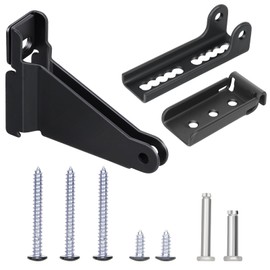 Storm Door Closer Bracket, Reinforced Repair Jamb Bracket Compatible with Andersen Emco, Larson, Pella, 40201 Door Repair Kit, Protecting Doors from Damage from Strong Winds (Black)