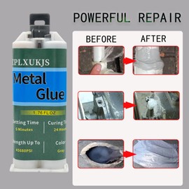 Metal Glue, high-Strength Welding Repair, epoxy Resin Liquid Filler, Heat-Resistant Repair Waterproof Adhesive, 1.76 Ounces (epoxy Glue 1pcs)