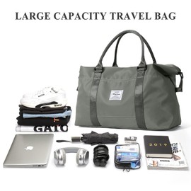 Gym Bag for Women, Travel Duffel Bag,Weekender Overnight Bag with Wet Pocket&Trolley Sleeve,Carry On Personal Item Bag