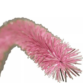 Lee Display 30FT Shiny Pink and Matte White Tinsel Garland Christmas Plastic Fringe Foil