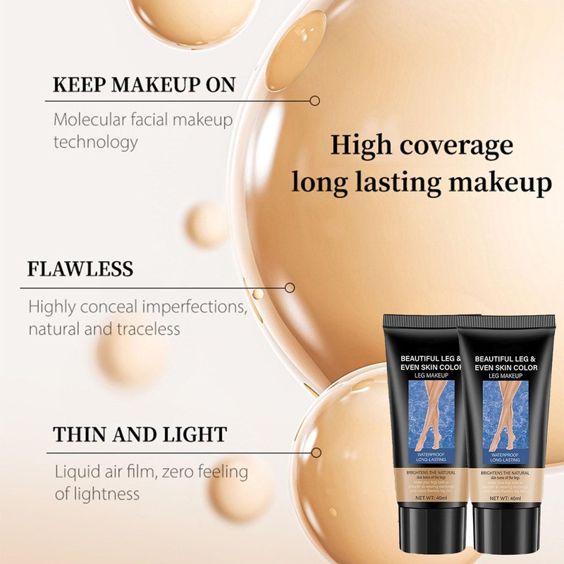 2Pcs Leg Makeup Full Coverage - Body Concealer Waterproof No