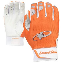 Lizard Skins Komodo V2 Youth Baseball Batting Gloves (Blaze Orange, Medium)