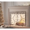 Kingson Single Panel Decorative Flat Fireplace Screen Cover Handcrafted Durable
