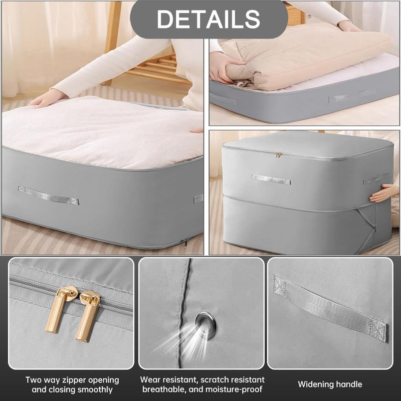 Space-saving compressing organiser, pack of 2 compressing bags, self-compressing movable