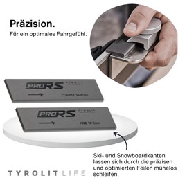 Tyrolit Life Steel Files Set of 2 for Ski and Snowboard - Premium Ski Edge Grinder Made of Steel for Precise Edges Like Ski Service - Edge File for Sharp Winter Sports Equipment