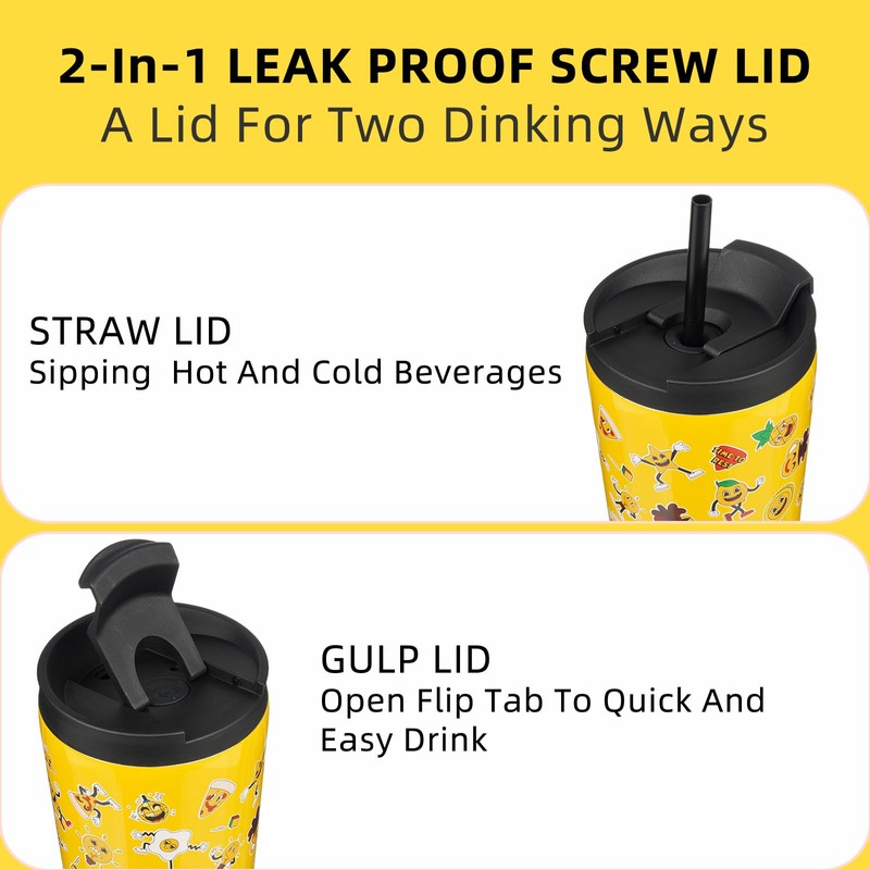 BJPKPK 18-34oz Insulated Stainless Steel Tumbler Cup with Lid and