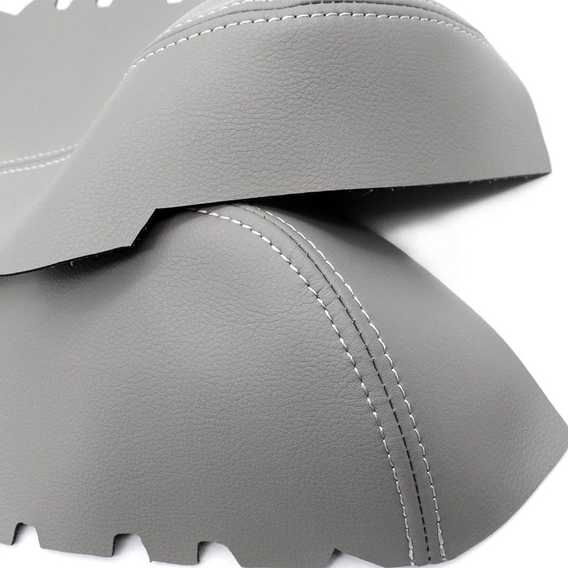 FZJDSD 2PCS Front Door Panels Armrest Cover Gray Leather Compatible