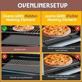 Oven Liners for Bottom of Oven – Silicone Oven Liner 16"x23" Non-Stick Reusable Heavy Duty Mat for Electric, Gas Ovens– BPA & PFOA Free Kitchen Accessory ，Heat Resistance - 530°F (280°C) Black (1)