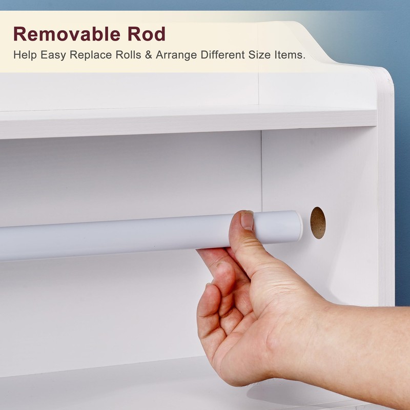 Mega Roll Toilet Paper Holder Cabinet, VECELO Stand Bathroom Storage
