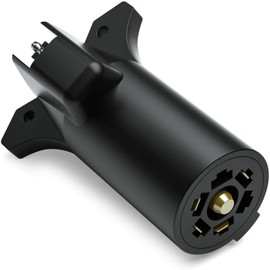 Namvo 7 Way Round RV Blade Trailer Connector Adapter Plug